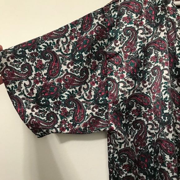 Intimate Moments Paisley Button Down Sleep Shirt - Picture 3 of 6